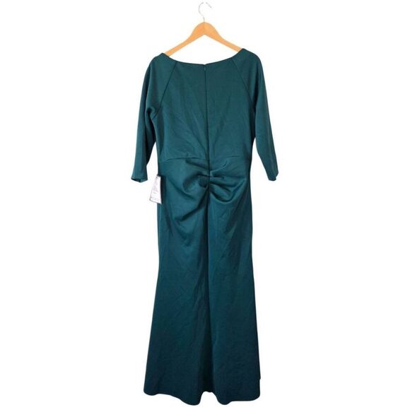 Xscape Lexi Scuba Ruched Side Green Size 18W Long Sleeve NWT - Picture 4 of 6